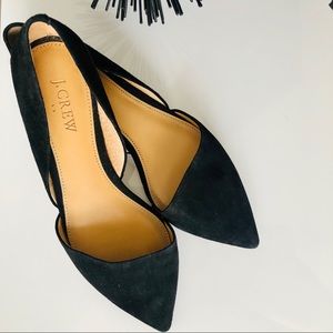 J. Crew “Zoe Suede d'Orsay Flats”